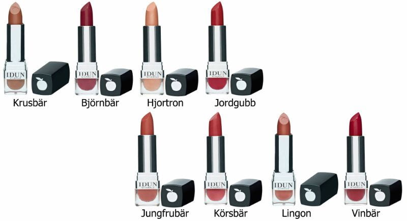 Ogen als intense blikvangers én lippen om te zoenen met IDUN Minerals 100% pure minerale Eyeshadow Palettes, Matte- en Crème Lipsticks & Lipliners. 4 IDUN Minerals Lipsticks Matte