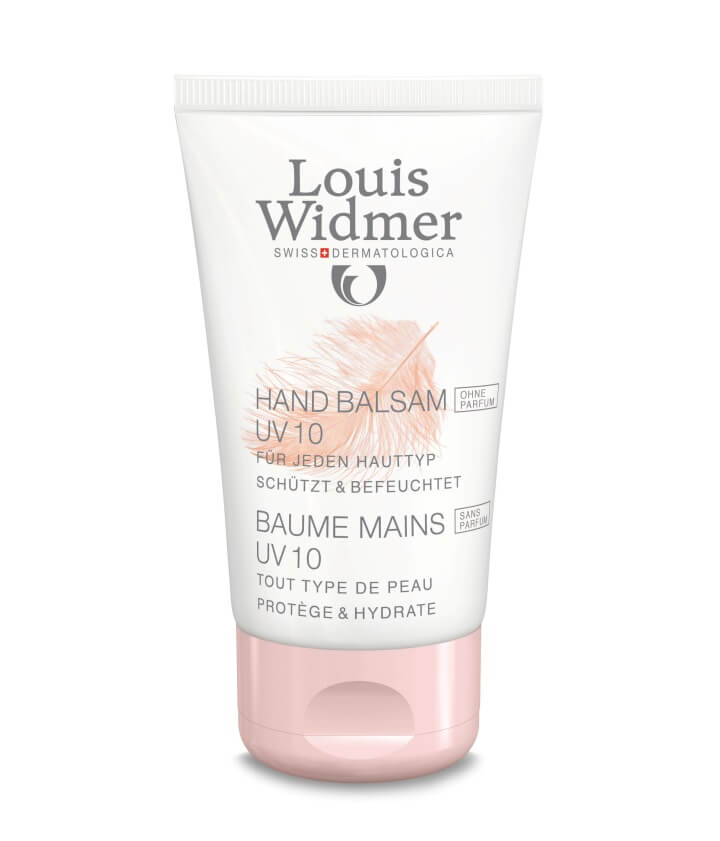 Hands Up & Love your Lips… Hoogwaardige dermatologische verzorging, voeding én UV-bescherming voor de tere huid van de handen en lippen tijdens de zomermaanden. 6 Louis Widmer Handbalsem